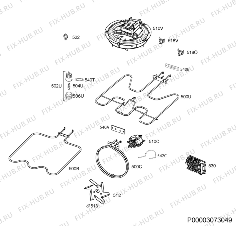 Взрыв-схема плиты (духовки) Zanussi ZOS35802XD - Схема узла Electrical equipment